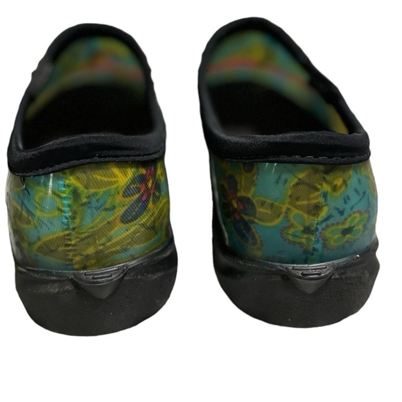 Sloggers Floral Rain Shoes Size 10 Waterproof Slip On Rubber Gardening Shoes - Picture 4 of 13